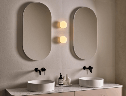 Olympia Mirrored Cabinet custom made bathroom cabinet